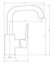 Смеситель для умывальника ESKO Lagos Black LG26MB