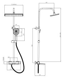Душевая система ESKO Samara STT3054SMR 