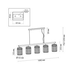 Люстра ODEON Vassa 4987/5 Золотой