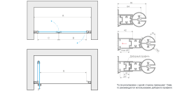 Душевая дверь VEGAS GLASS GPS Novo L 90 07 10 