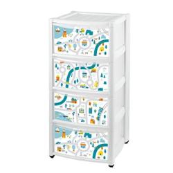 Комод БЫТПЛАСТ Путешествие 4 секции