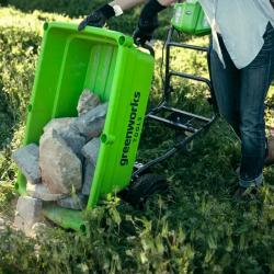 Тележка садовая GREENWORKS G40GC трехколесная