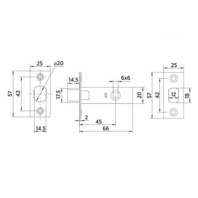 Задвижка BUSSARE L7-45 Black Черный