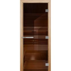 Дверь для бани DOORWOOD Эталон Бронза правое 2000*800 мм