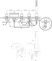 Смеситель на борт ванны RAVAK WF 025.00