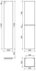 Пенал SANCOS Urban 35*160 см