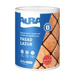 Лазурь декоративно-защитная AURA Fasad Lazur Махагон 0,9 л