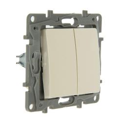 Механизм переключателя LEGRAND Etika 2 клавиши слоновая кость 672312