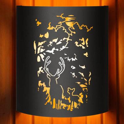 Абажур ВЕЗУВИЙ Black Олени в лесу