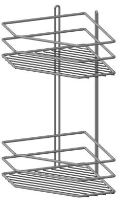 Полка для ванной PROFFERO двойная трапеция хром