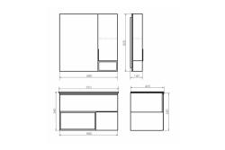 Тумба с раковиной COMFORTY Франкфурт 90 раковина 90E