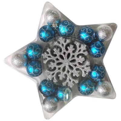 Набор шаров ВОЛШЕБНАЯ СТРАНА Звезда голубой, серебро 