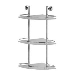 Полка для ванной FBS Vizovice стеклянная угловая тройная