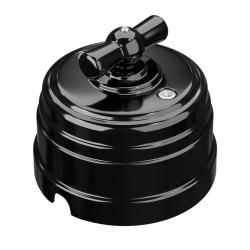 Выключатель ТМ МЕЗОНИНЪ Аврора 1-2 клавиши черный GE70403-05