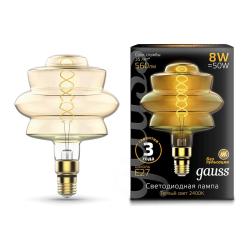 Лампа LED GAUSS Vintage Filament Flexible BD180 8W/Е27/2400K 161802008