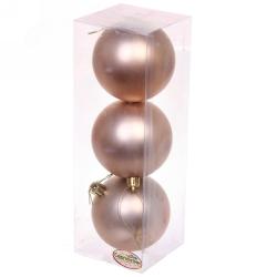Набор шаров СЕРПАНТИН Матовый шампань 8 см