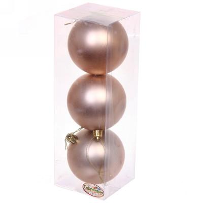 Набор шаров СЕРПАНТИН Матовый шампань 8 см