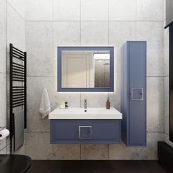 Зеркало LA FENICE Cubo синий 100*80 см