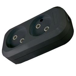 Колодка TDM 2 гнезда черный