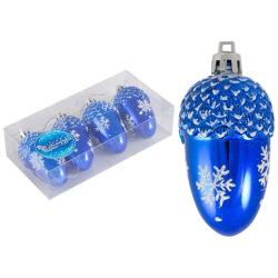 Набор елочных украшений ВОЛШЕБНАЯ СТРАНА Желудь синий 8 см