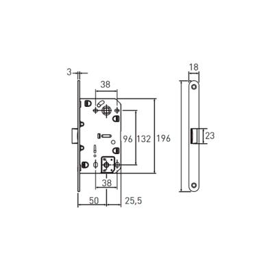 Защелка ARCHIE LM 5212 OL Матовый хром