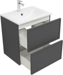 Тумба с раковиной AQUANET Арт 60 ясень графит