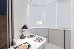 Рулонная штора FIXLINE AMIGO Blackout Темпо Белый 80*180 см