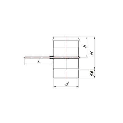 Шибер ВУЛКАН AISI 304 0,5 мм 115 мм