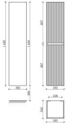 Пенал SANCOS Snob T Beige Soft 35*165 см