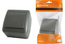 Выключатель TDM Селигер 1 клавиша серый SQ1818-0101