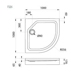 Поддон акриловый TRITON 100*100 см