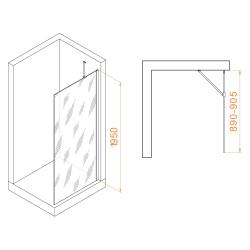 Душевое ограждение RGW WA-110B 90 см 