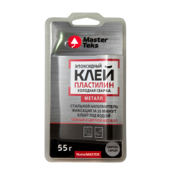 Клей-пластилин MASTERTEKS HomeMaster для металла Светло-серый 55 г