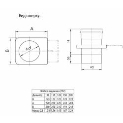 Шибер-задвижка FERRUM HF AISI 430 0,8 мм 110 мм