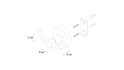 Крючок FIXSEN Comfort Black двойной 