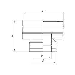 Дефлектор-сэндвич ВУЛКАН AISI 304/AISI 321 0,5 мм 200/300 мм