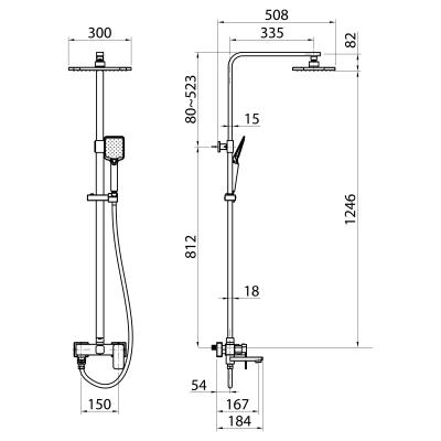 Душевая система ELGHANSA 2302235-2K