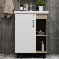 Тумба с раковиной ONIKA Тимбер 60 белый