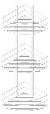 Полка для ванной PROFFERO тройная овал белый