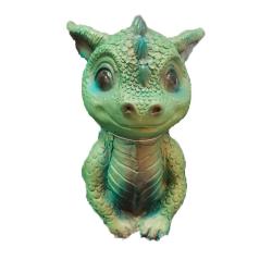 (АКЦИЯ) Копилка 18см Дракоша, гипс зел. /G032-18-218K/Яблоко/