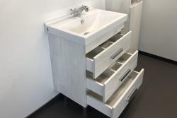 Тумба с раковиной COMFORTY Никосия 60 дуб белый 