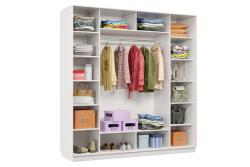 Шкаф-купе ХОЧУ ДОМОЙ Классика-Лайт 34 Белый/Серебро 2100*2200*600 мм