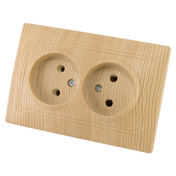 Розетка сетевая TDM Таймыр Эко двойная сосна SQ1814-0213