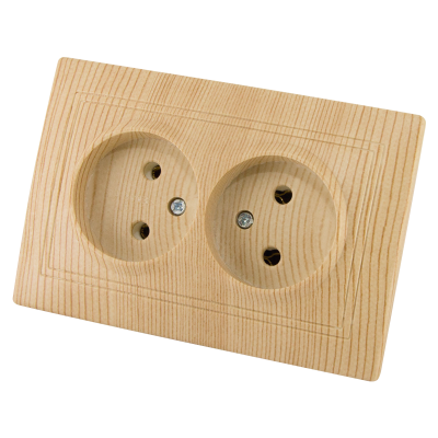 Розетка сетевая TDM Таймыр Эко двойная сосна SQ1814-0213