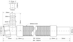 Труба гибкая MCALPINE MRMF1W раздвижная