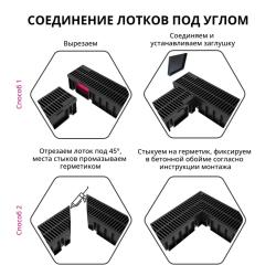 Лоток GIDROLICA Light с пластиковой решеткой 1000*115*96 мм 08067