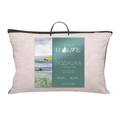 Подушка классическая ЛЕН ОТ ВАСИЛИСЫ Лен, силиконизированное волокно Серый 50*70 см