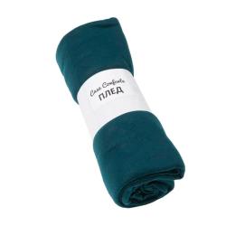 Плед CASA CONFORTE London basic Однотонный Изумрудный 170*200 см