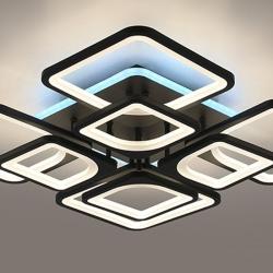 Люстра ЛАЙТ СФЕРА 3011/4+4 BK+RGB Черный