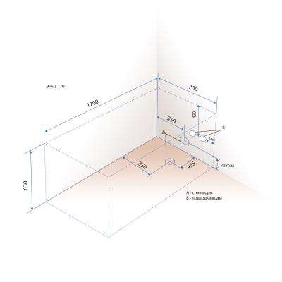 Ванна акриловая TRITON Эмма 170*70 см